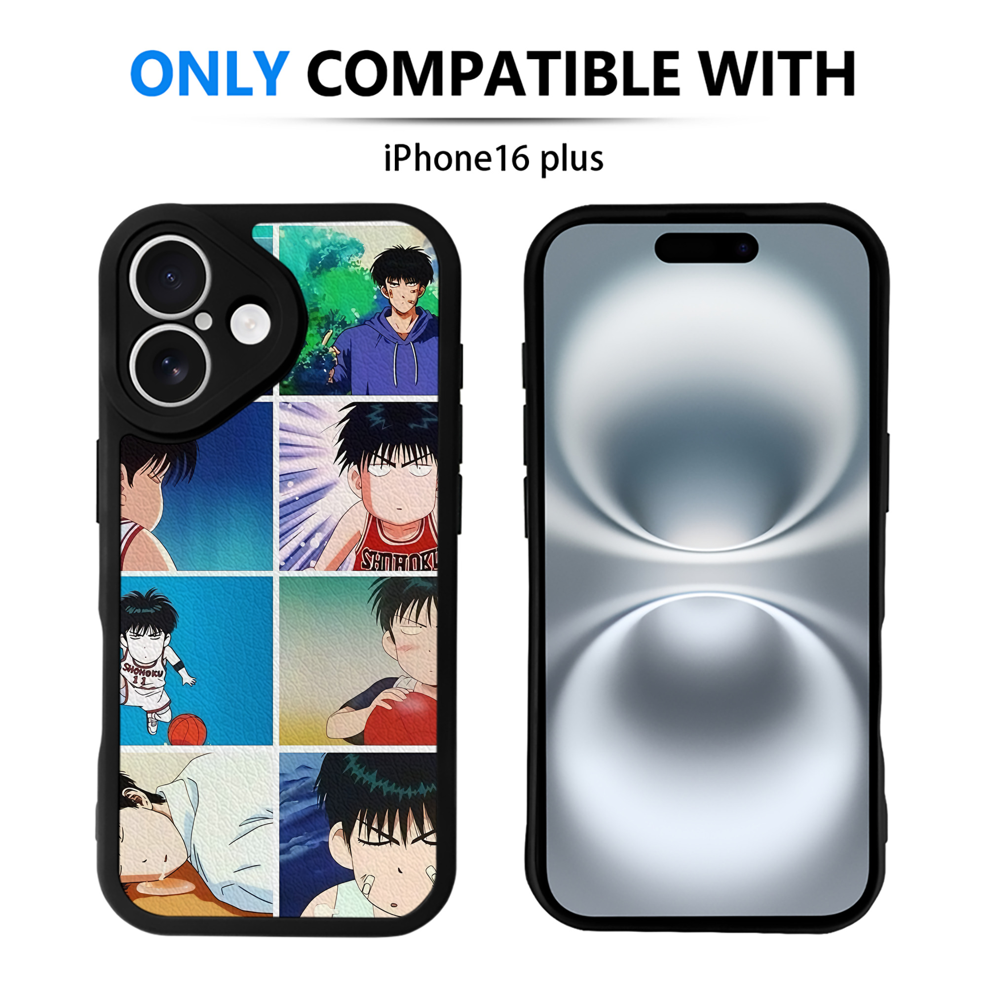 （画像用） SLAM DUNK／スラムダンク 【iPhone 16シリーズ対応】シリコンスマホケース（レザー調） 材質：シリコン